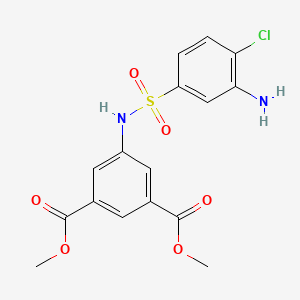 molecular formula C16H15ClN2O6S B4884809 dimethyl 5-{[(3-amino-4-chlorophenyl)sulfonyl]amino}isophthalate 