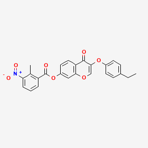 molecular formula C25H19NO7 B4884839 3-(4-ethylphenoxy)-4-oxo-4H-chromen-7-yl 2-methyl-3-nitrobenzoate 