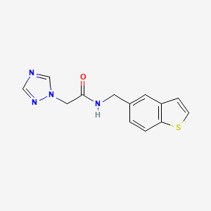 molecular formula C13H12N4OS B4884852 N-(1-benzothien-5-ylmethyl)-2-(1H-1,2,4-triazol-1-yl)acetamide 