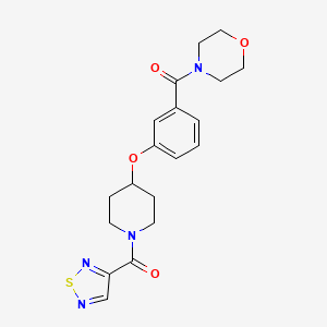 molecular formula C19H22N4O4S B4884901 4-(3-{[1-(1,2,5-thiadiazol-3-ylcarbonyl)-4-piperidinyl]oxy}benzoyl)morpholine 