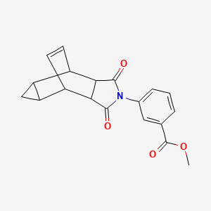 molecular formula C19H17NO4 B4884928 methyl 3-(3,5-dioxo-4-azatetracyclo[5.3.2.0~2,6~.0~8,10~]dodec-11-en-4-yl)benzoate 