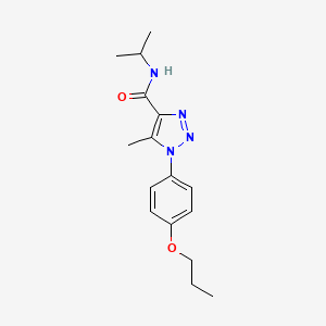 molecular formula C16H22N4O2 B4884981 N-isopropyl-5-methyl-1-(4-propoxyphenyl)-1H-1,2,3-triazole-4-carboxamide 