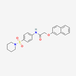 molecular formula C23H24N2O4S B4884989 2-(2-naphthyloxy)-N-[4-(1-piperidinylsulfonyl)phenyl]acetamide 