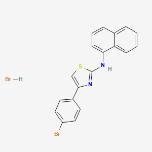 molecular formula C19H14Br2N2S B4885000 4-(4-bromophenyl)-N-1-naphthyl-1,3-thiazol-2-amine hydrobromide 