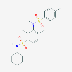 molecular formula C22H30N2O4S2 B488501 N-cyclohexyl-2,4-dimethyl-3-{methyl[(4-methylphenyl)sulfonyl]amino}benzenesulfonamide CAS No. 692273-46-4