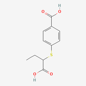 molecular formula C11H12O4S B4885056 4-[(1-carboxypropyl)thio]benzoic acid 