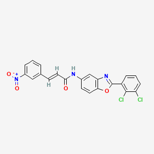 N-[2-(2,3-dichlorophenyl)-1,3-benzoxazol-5-yl]-3-(3-nitrophenyl)acrylamide