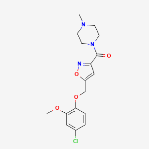 molecular formula C17H20ClN3O4 B4885088 1-({5-[(4-chloro-2-methoxyphenoxy)methyl]-3-isoxazolyl}carbonyl)-4-methylpiperazine 