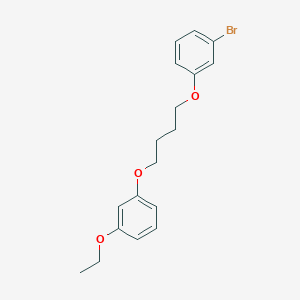 molecular formula C18H21BrO3 B4885091 1-bromo-3-[4-(3-ethoxyphenoxy)butoxy]benzene 
