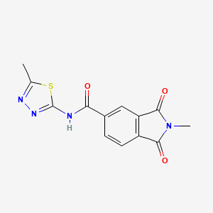 molecular formula C13H10N4O3S B4885113 2-methyl-N-(5-methyl-1,3,4-thiadiazol-2-yl)-1,3-dioxo-5-isoindolinecarboxamide 