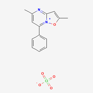 molecular formula C14H13ClN2O5 B4885116 2,5-dimethyl-7-phenylisoxazolo[2,3-a]pyrimidin-8-ium perchlorate 