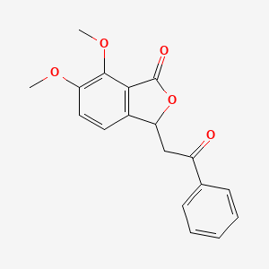 molecular formula C18H16O5 B4885126 6,7-dimethoxy-3-(2-oxo-2-phenylethyl)-2-benzofuran-1(3H)-one 