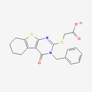 [(3-benzyl-4-oxo-3,4,5,6,7,8-hexahydro[1]benzothieno[2,3-d]pyrimidin-2-yl)thio]acetic acid