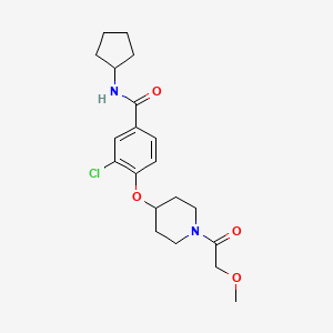 molecular formula C20H27ClN2O4 B4885149 3-chloro-N-cyclopentyl-4-{[1-(methoxyacetyl)-4-piperidinyl]oxy}benzamide 