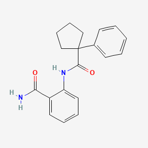 molecular formula C19H20N2O2 B4885173 2-{[(1-phenylcyclopentyl)carbonyl]amino}benzamide 