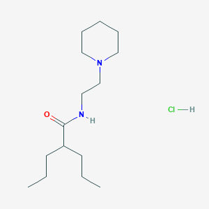 molecular formula C15H31ClN2O B4885180 N-[2-(1-piperidinyl)ethyl]-2-propylpentanamide hydrochloride 