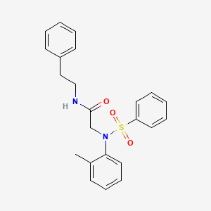 molecular formula C23H24N2O3S B4885187 N~2~-(2-methylphenyl)-N~1~-(2-phenylethyl)-N~2~-(phenylsulfonyl)glycinamide 