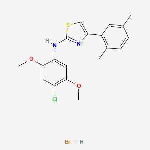 N-(4-chloro-2,5-dimethoxyphenyl)-4-(2,5-dimethylphenyl)-1,3-thiazol-2-amine hydrobromide