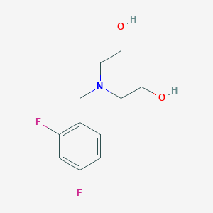 molecular formula C11H15F2NO2 B4885228 2,2'-[(2,4-difluorobenzyl)imino]diethanol 