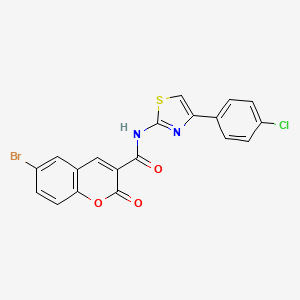 6-bromo-N-[4-(4-chlorophenyl)-1,3-thiazol-2-yl]-2-oxo-2H-chromene-3-carboxamide