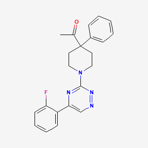 1-{1-[5-(2-fluorophenyl)-1,2,4-triazin-3-yl]-4-phenyl-4-piperidinyl}ethanone