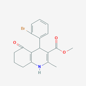 molecular formula C18H18BrNO3 B4885261 methyl 4-(2-bromophenyl)-2-methyl-5-oxo-1,4,5,6,7,8-hexahydro-3-quinolinecarboxylate 