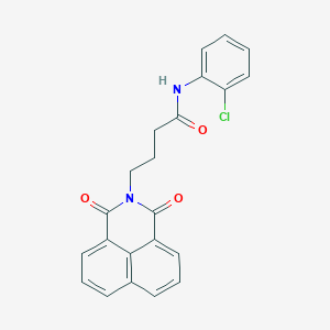 molecular formula C22H17ClN2O3 B4885279 N-(2-chlorophenyl)-4-(1,3-dioxo-1H-benzo[de]isoquinolin-2(3H)-yl)butanamide 