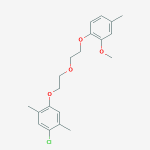 molecular formula C20H25ClO4 B4885284 1-chloro-4-{2-[2-(2-methoxy-4-methylphenoxy)ethoxy]ethoxy}-2,5-dimethylbenzene 
