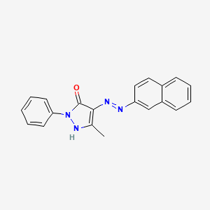 molecular formula C20H16N4O B4885304 3-methyl-1-phenyl-1H-pyrazole-4,5-dione 4-(2-naphthylhydrazone) 