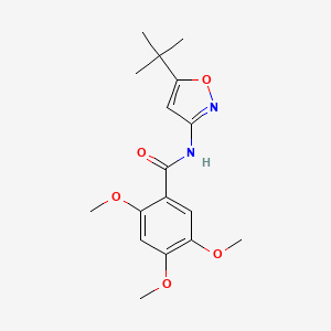 molecular formula C17H22N2O5 B4885317 N-(5-tert-butyl-3-isoxazolyl)-2,4,5-trimethoxybenzamide 