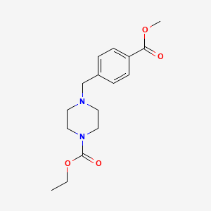 molecular formula C16H22N2O4 B4885341 ethyl 4-[4-(methoxycarbonyl)benzyl]-1-piperazinecarboxylate 