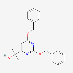 molecular formula C21H22N2O3 B4885392 2-[2,6-bis(benzyloxy)-4-pyrimidinyl]-2-propanol 
