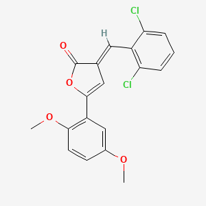 molecular formula C19H14Cl2O4 B4885402 3-(2,6-dichlorobenzylidene)-5-(2,5-dimethoxyphenyl)-2(3H)-furanone 