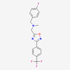 (4-fluorobenzyl)methyl({3-[4-(trifluoromethyl)phenyl]-1,2,4-oxadiazol-5-yl}methyl)amine