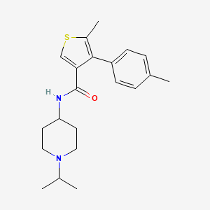 molecular formula C21H28N2OS B4885422 N-(1-isopropyl-4-piperidinyl)-5-methyl-4-(4-methylphenyl)-3-thiophenecarboxamide CAS No. 959239-42-0