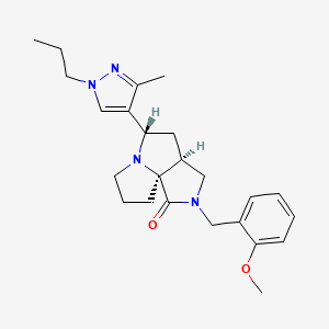 molecular formula C24H32N4O2 B4885429 (3aS*,5S*,9aS*)-2-(2-methoxybenzyl)-5-(3-methyl-1-propyl-1H-pyrazol-4-yl)hexahydro-7H-pyrrolo[3,4-g]pyrrolizin-1(2H)-one 