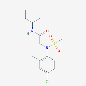 molecular formula C14H21ClN2O3S B4885431 N~1~-(sec-butyl)-N~2~-(4-chloro-2-methylphenyl)-N~2~-(methylsulfonyl)glycinamide 