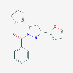 1-benzoyl-3-(2-furyl)-5-(2-thienyl)-4,5-dihydro-1H-pyrazole
