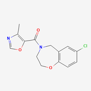 molecular formula C14H13ClN2O3 B4885452 7-chloro-4-[(4-methyl-1,3-oxazol-5-yl)carbonyl]-2,3,4,5-tetrahydro-1,4-benzoxazepine 