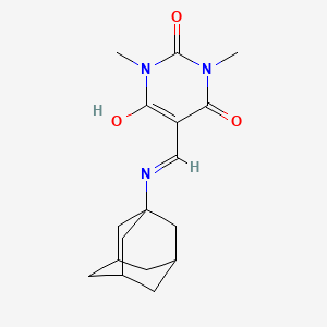 molecular formula C17H23N3O3 B4885454 5-[(1-adamantylamino)methylene]-1,3-dimethyl-2,4,6(1H,3H,5H)-pyrimidinetrione 