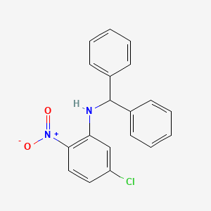 molecular formula C19H15ClN2O2 B4885482 (5-chloro-2-nitrophenyl)(diphenylmethyl)amine 