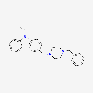 molecular formula C26H29N3 B4885487 3-[(4-benzyl-1-piperazinyl)methyl]-9-ethyl-9H-carbazole 