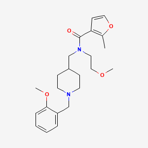 molecular formula C23H32N2O4 B4885504 N-{[1-(2-methoxybenzyl)-4-piperidinyl]methyl}-N-(2-methoxyethyl)-2-methyl-3-furamide 