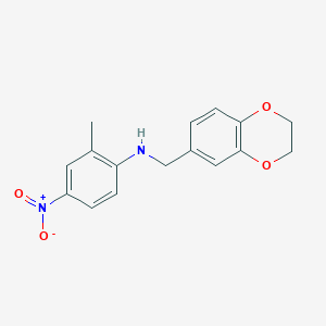 molecular formula C16H16N2O4 B4885510 (2,3-dihydro-1,4-benzodioxin-6-ylmethyl)(2-methyl-4-nitrophenyl)amine 