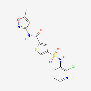 molecular formula C14H11ClN4O4S2 B4885516 4-{[(2-chloro-3-pyridinyl)amino]sulfonyl}-N-(5-methyl-3-isoxazolyl)-2-thiophenecarboxamide 