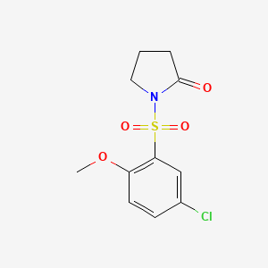 molecular formula C11H12ClNO4S B4885530 1-[(5-chloro-2-methoxyphenyl)sulfonyl]-2-pyrrolidinone 