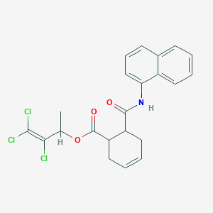 molecular formula C22H20Cl3NO3 B4885547 2,3,3-trichloro-1-methyl-2-propen-1-yl 6-[(1-naphthylamino)carbonyl]-3-cyclohexene-1-carboxylate 