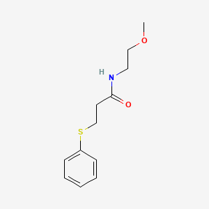 molecular formula C12H17NO2S B4885549 N-(2-methoxyethyl)-3-(phenylthio)propanamide 