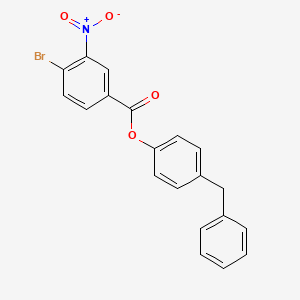 molecular formula C20H14BrNO4 B4885593 4-benzylphenyl 4-bromo-3-nitrobenzoate 