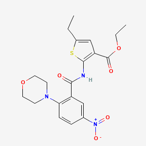 ethyl 5-ethyl-2-{[2-(4-morpholinyl)-5-nitrobenzoyl]amino}-3-thiophenecarboxylate